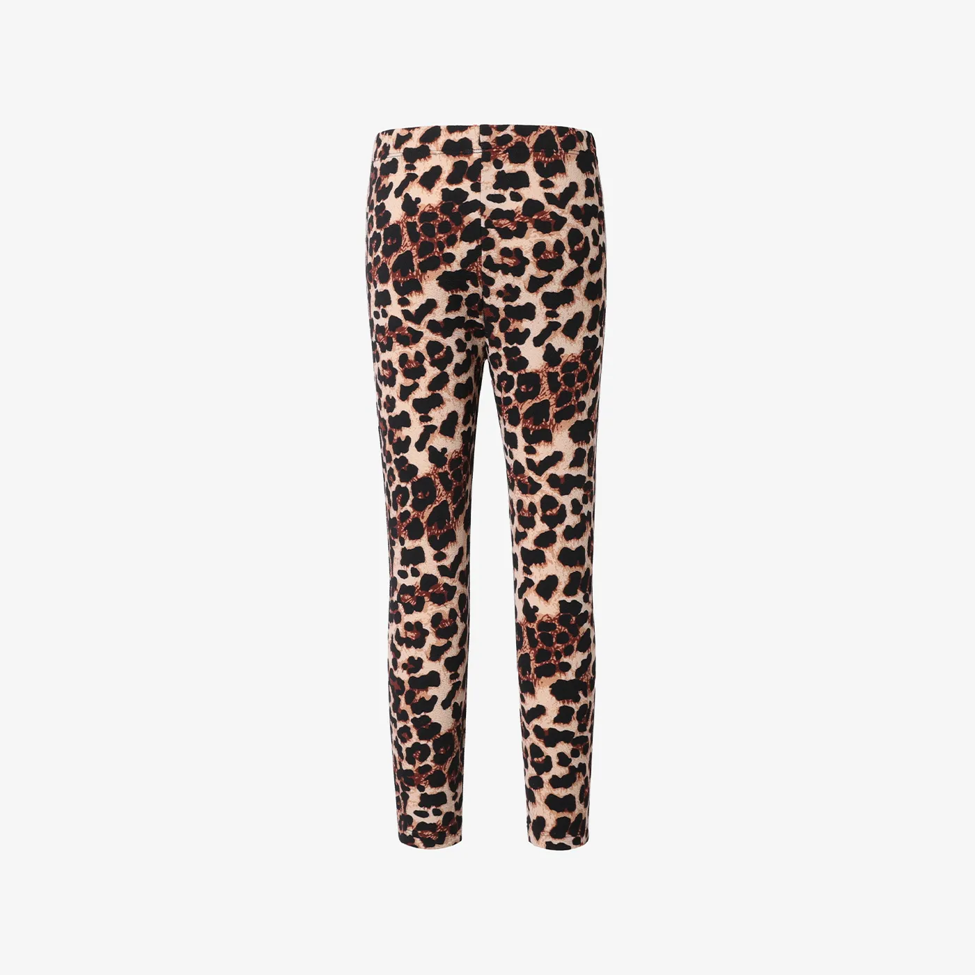 Kid Girl Avant-garde Leopard and Snake Print Legging  Coffee image 3