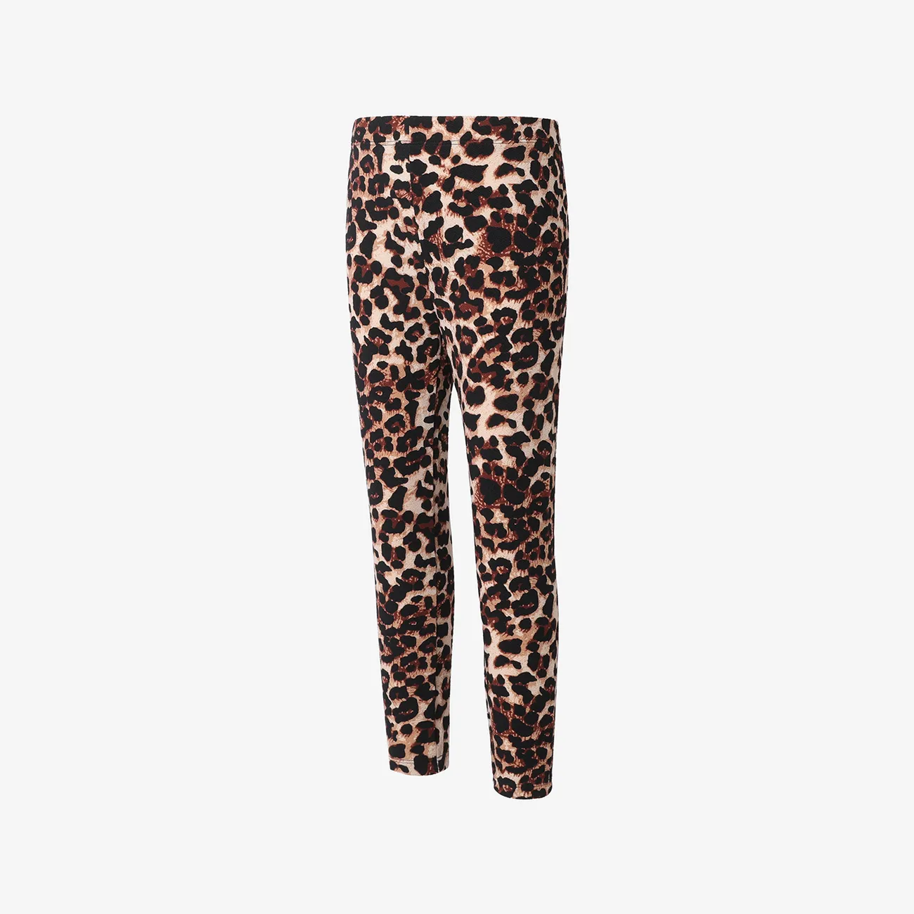 Kid Girl Avant-garde Leopard and Snake Print Legging Coffee big image 1
