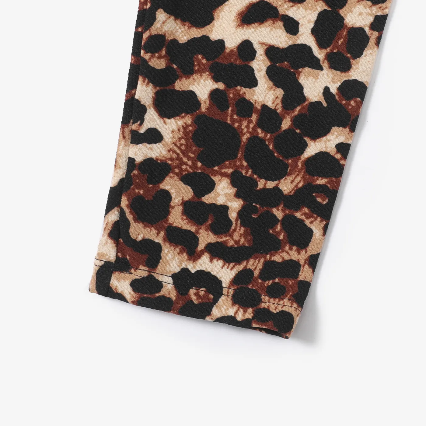 Kid Girl Avant-garde Leopard and Snake Print Legging  Coffee image 5