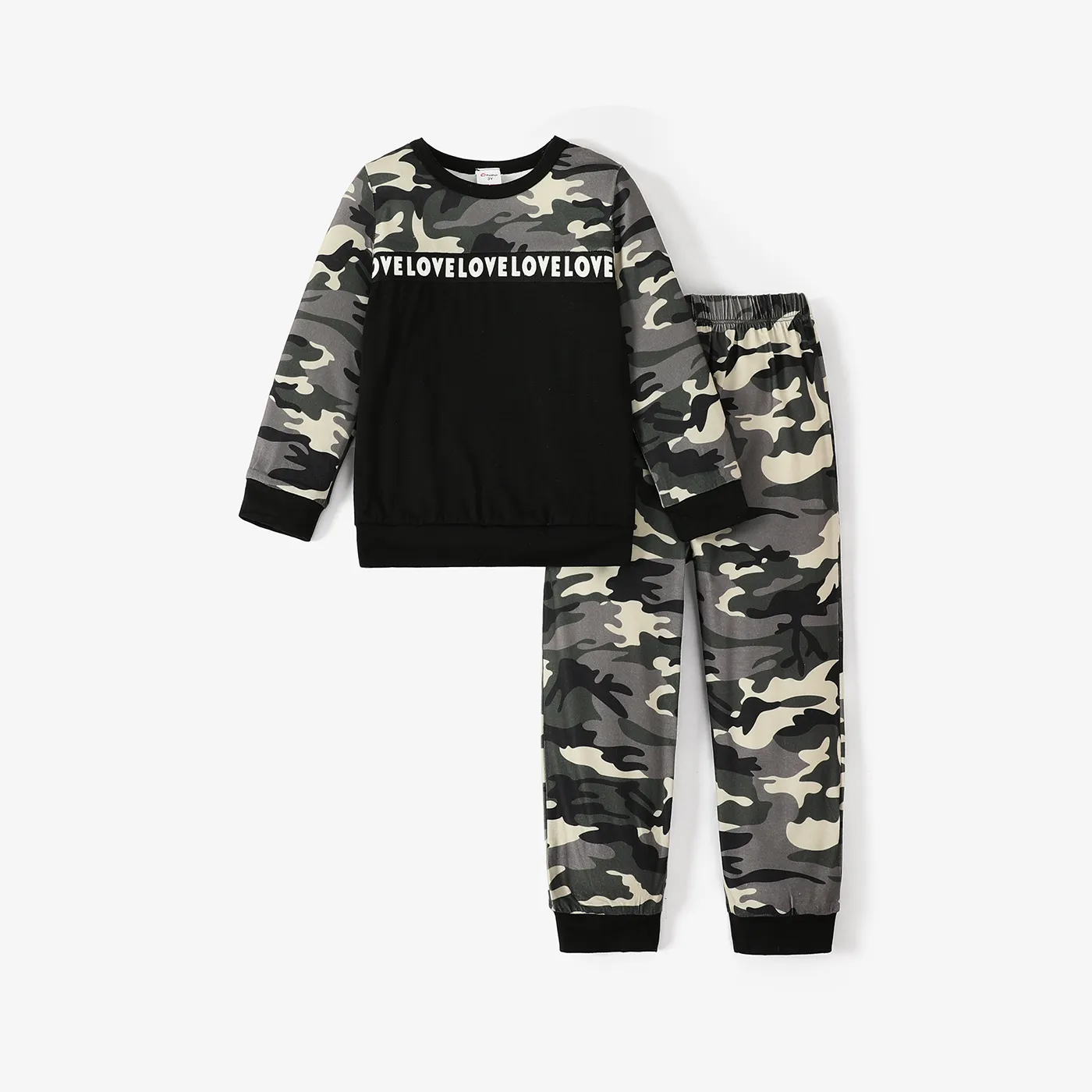 2pcs Toddler/Kid Boy Basic Camouflage Set  big image 1