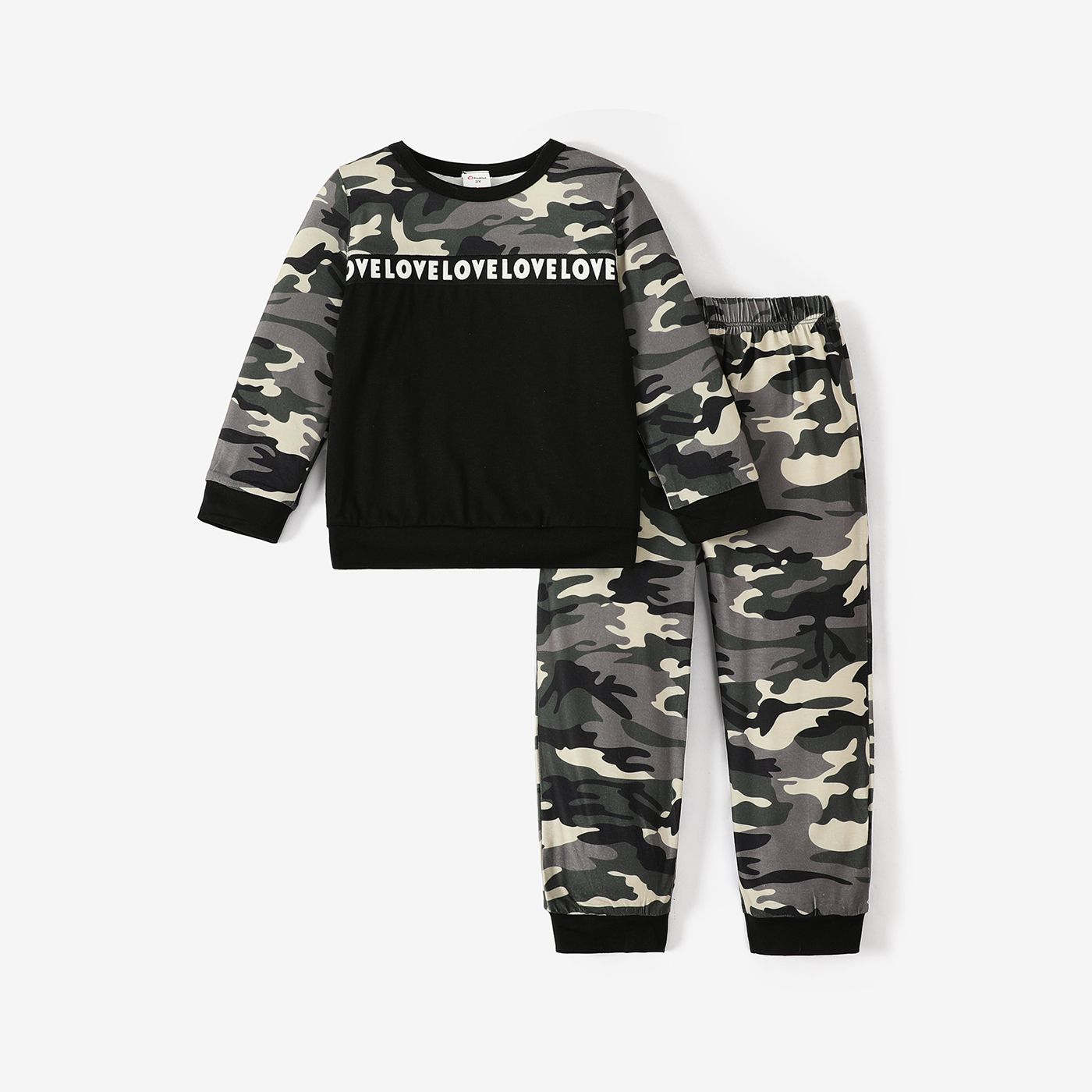 2pcs Toddler/Kid Boy Basic Camouflage Set