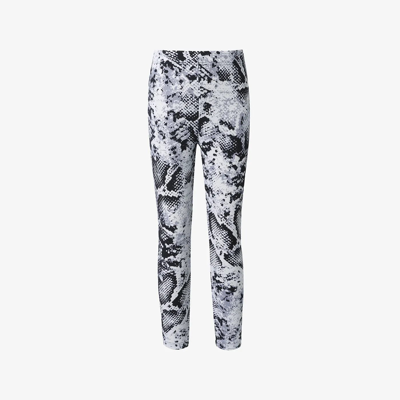 Kid Girl Avant-garde Leopard and Snake Print Legging  Black