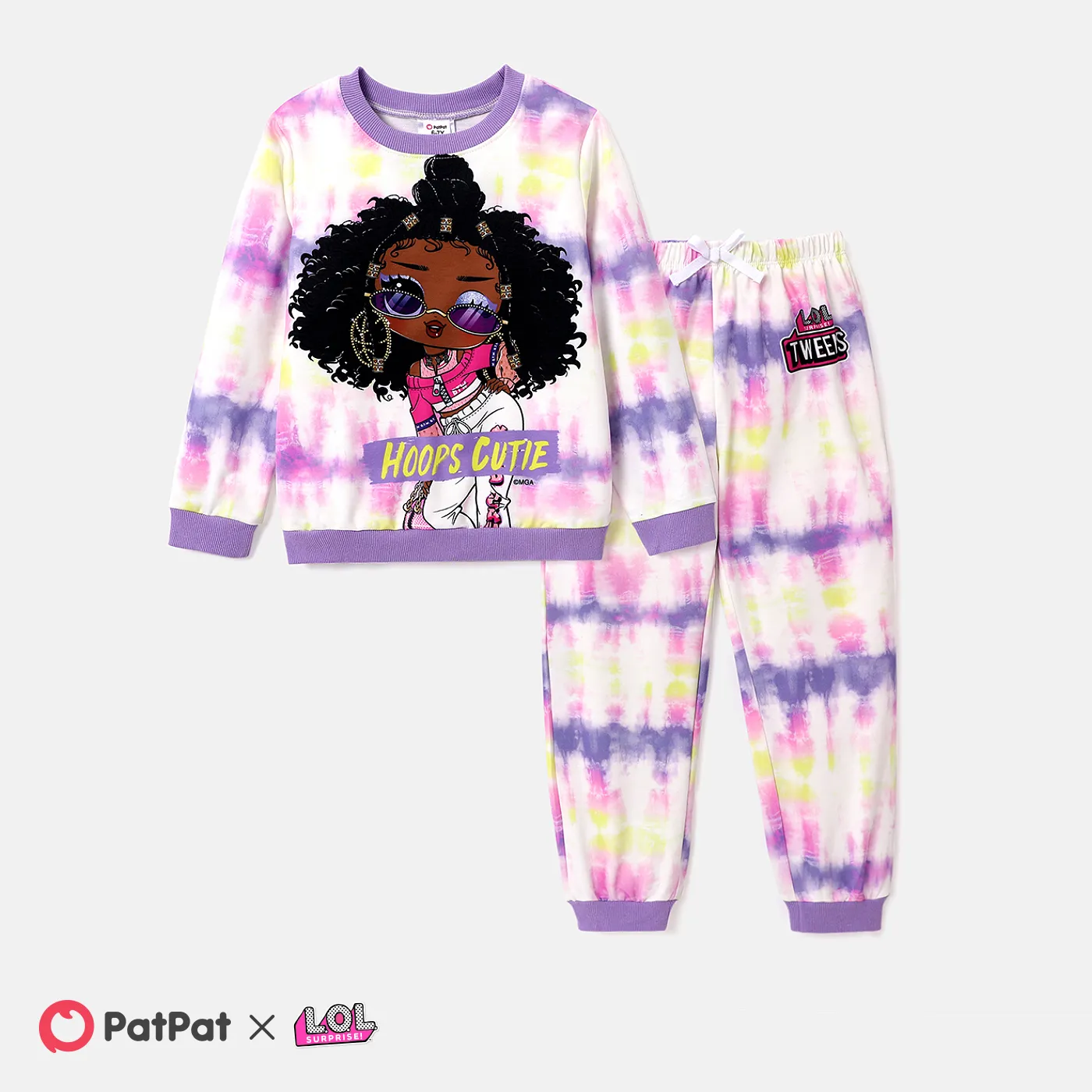 L.O.L. SURPRISE! Kid Girl Graphic Print Long-sleeve Set Purple big image 1