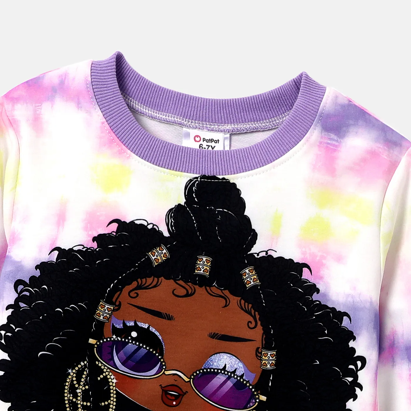 L.O.L. SURPRISE! Kid Girl Graphic Print Long-sleeve Set Purple image 4