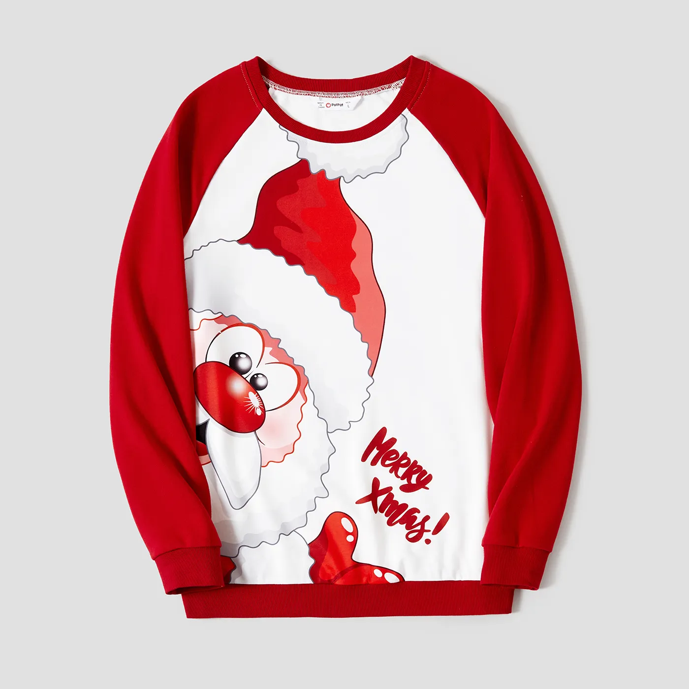 

Christmas Family Matching Color-block Santa Print Long-sleeve Tops