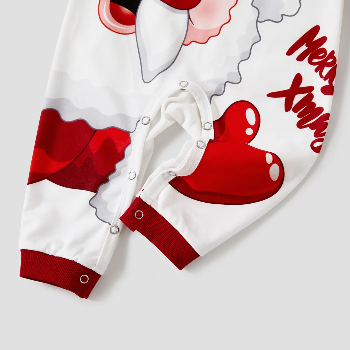 Christmas Family Matching Color-block Santa Print Long-sleeve Tops  image 6