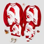 Christmas Family Matching Color-block Santa Print Long-sleeve Tops  image 2