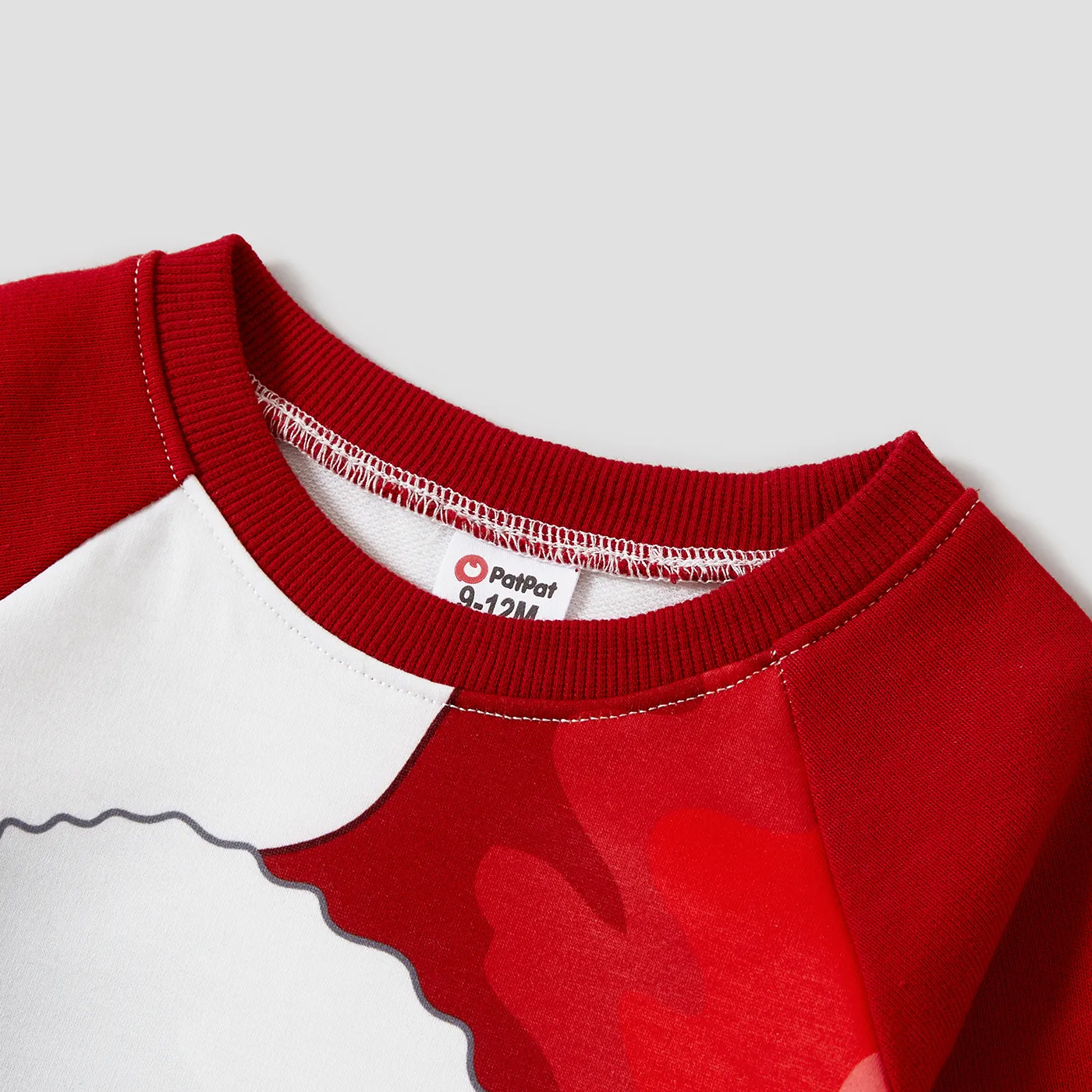 Christmas Family Matching Color-block Santa Print Long-sleeve Tops  image 3