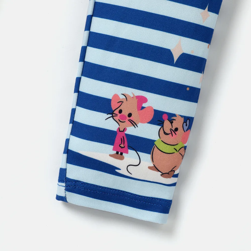 Disney Princess Toddler Girl 2pcs Character Print Peplum Long-sleeve Tee and Stripe Pants Set   big image 4