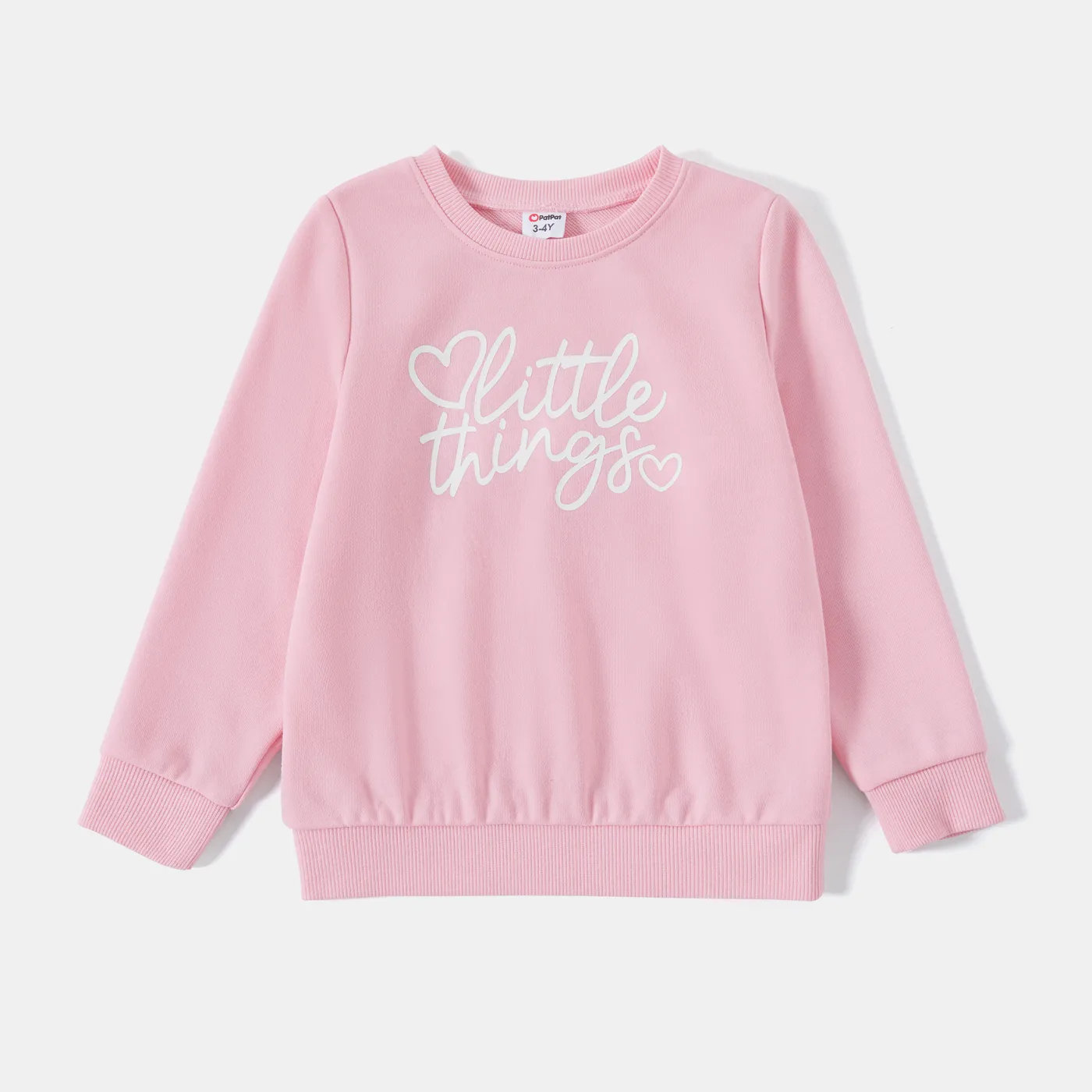 Mommy and Me Cotton Pink Letters Print Long Sleeve Tops  image 6
