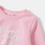 Mommy and Me Cotton Pink Letters Print Long Sleeve Tops  image 3