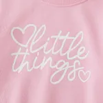 Mommy and Me Cotton Pink Letters Print Long Sleeve Tops  image 4