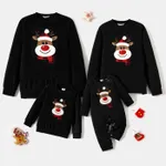 Christmas Family Matching Cartoon Reindeer Patch Long-sleeve Tops  image 2