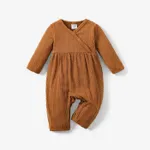 Baby Girl Cute Long Sleeve Jumpsuit Brown
