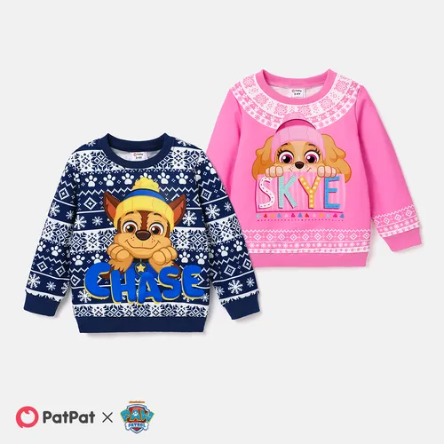 PAW Patrol Toddler Girl/Boy Christmas Snowflake Print Sweatshirt