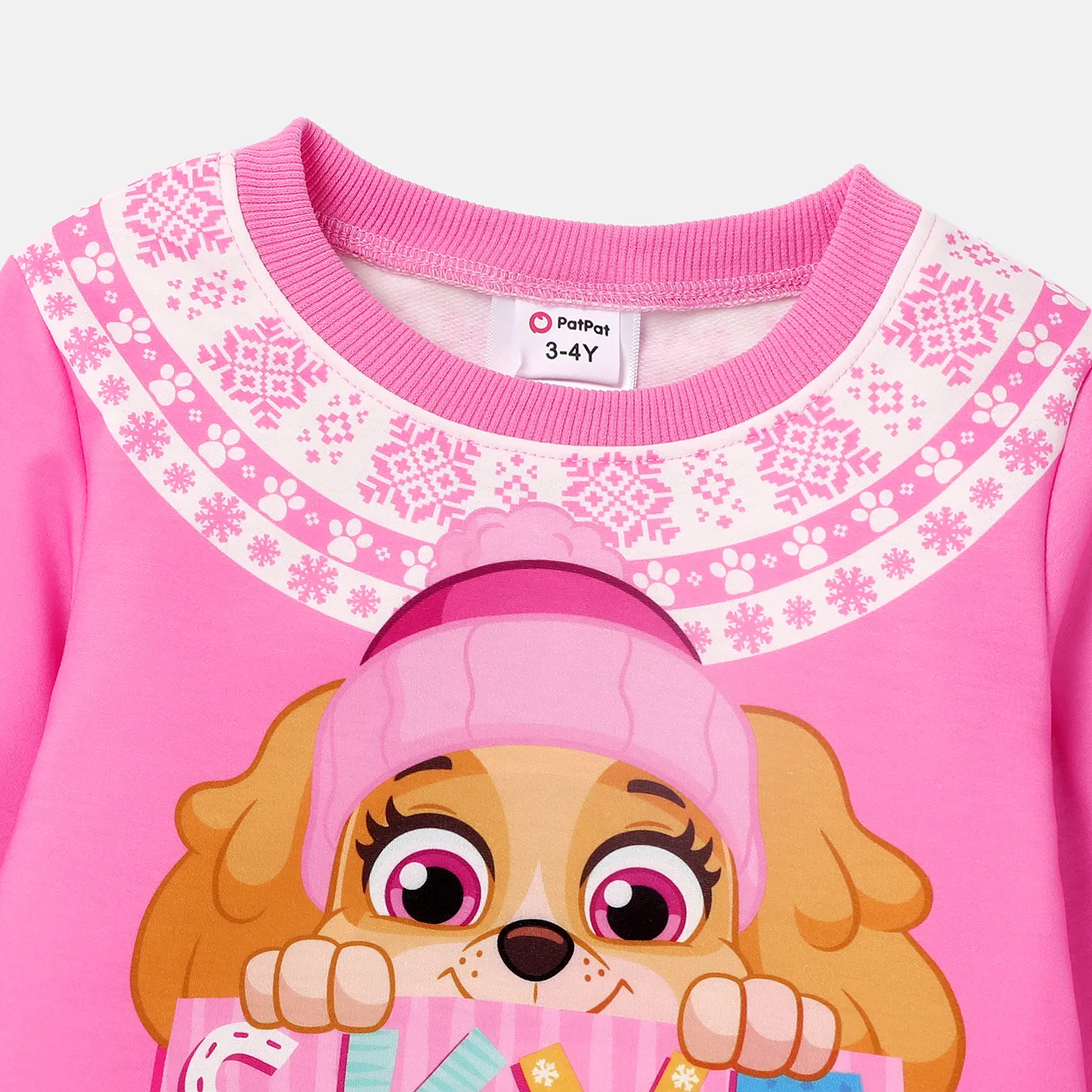 PAW Patrol Toddler Girl/Boy Christmas Snowflake Print Sweatshirt  image 4
