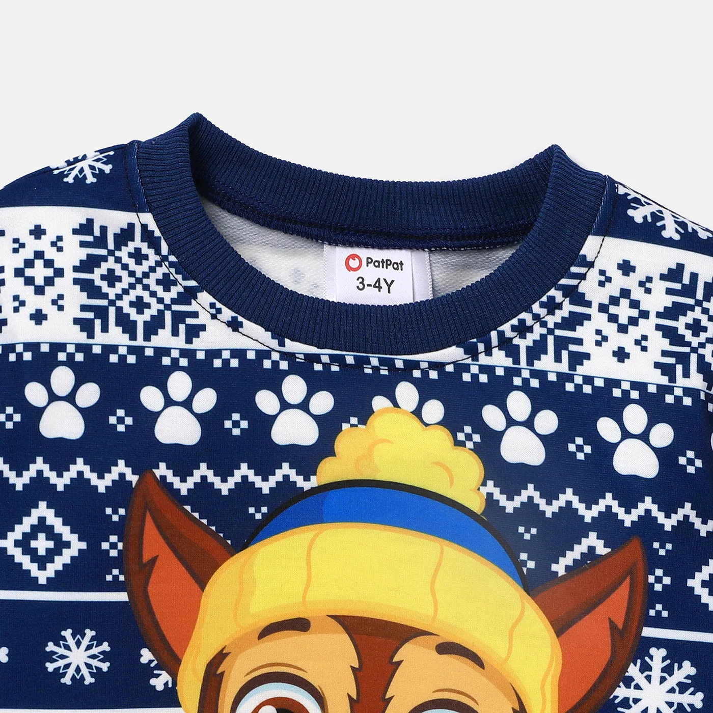 PAW Patrol Toddler Girl/Boy Christmas Snowflake Print Sweatshirt Deep Blue image 4