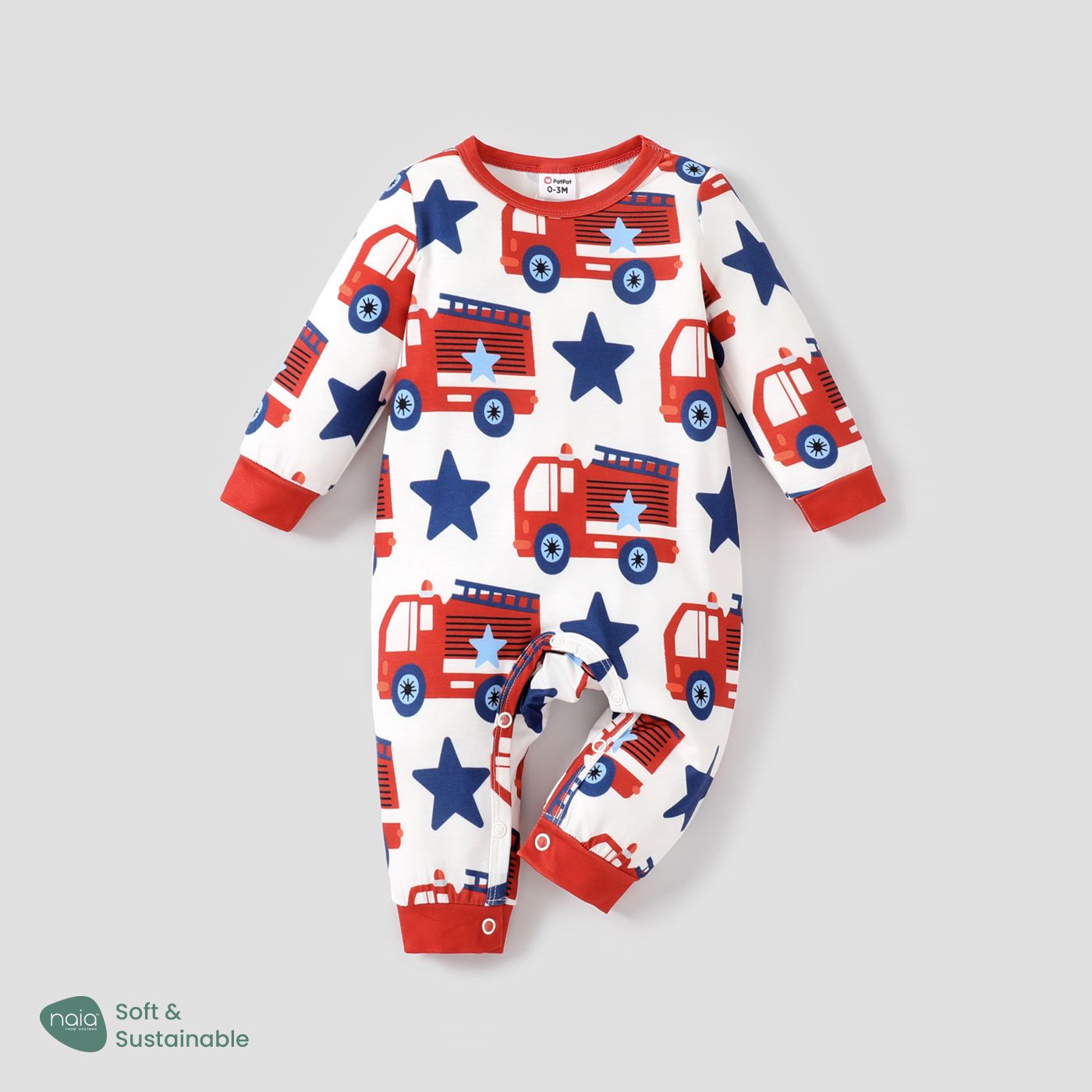 Baby Boy Basic Letter Long Sleeve Jumpsuit