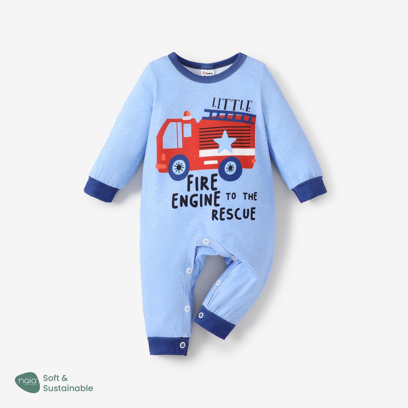 Baby Boy Basic Letter Long Sleeve Jumpsuit