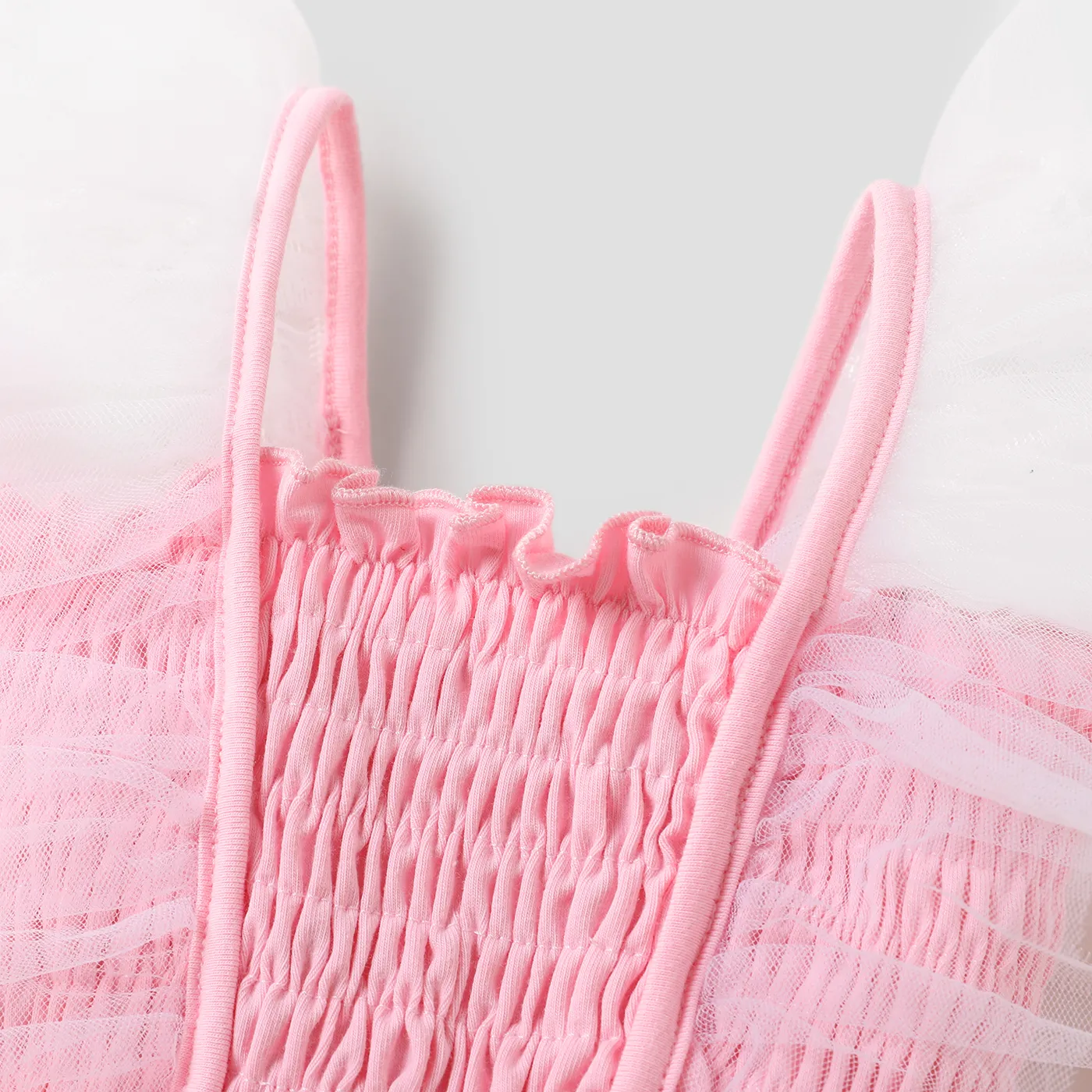 Baby Girl Wings Decor Smocked Bodysuit  image 4