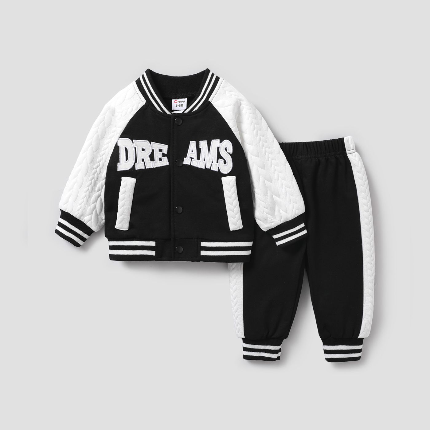 

2pcs Baby Boy Sporty Letter Long-sleeve Set