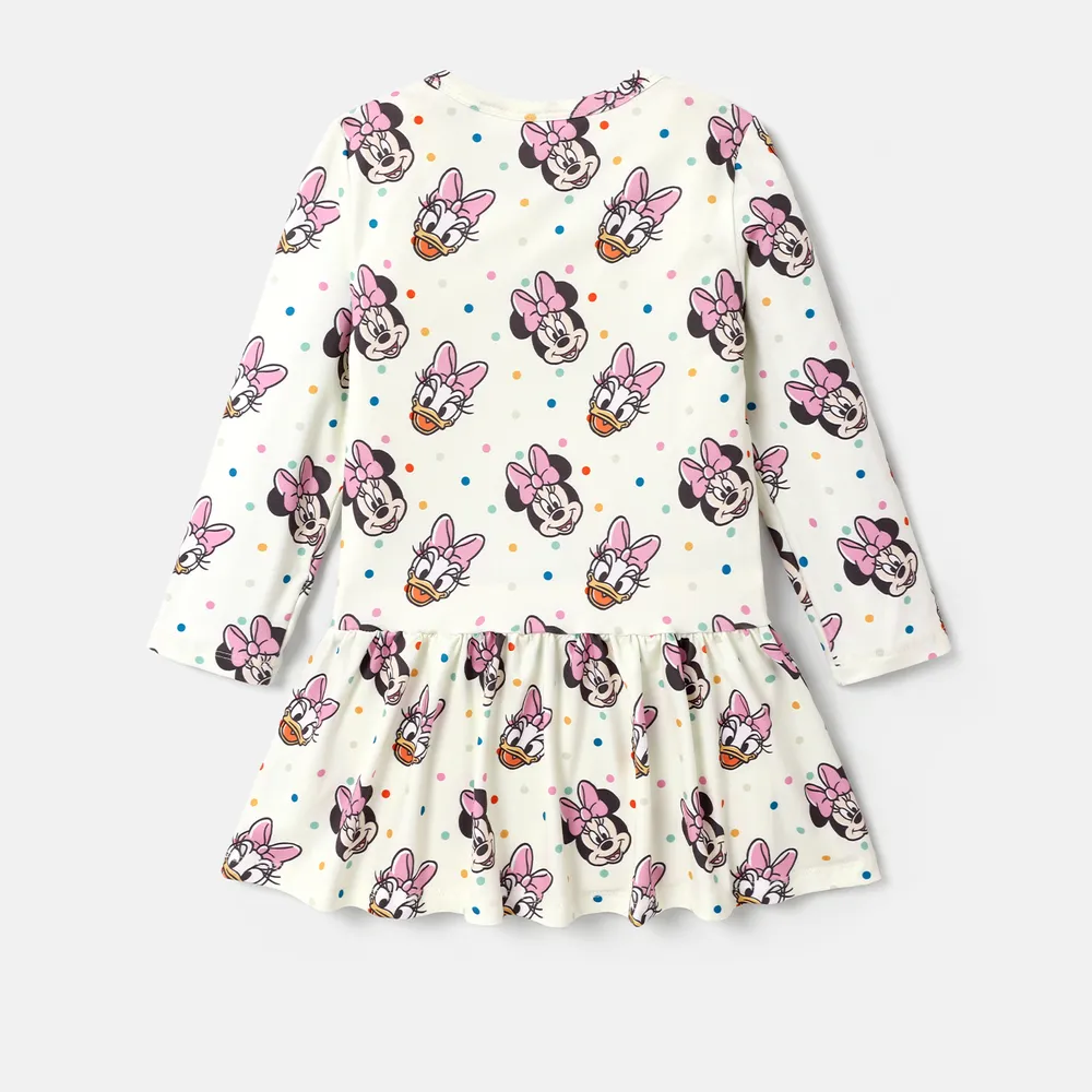 Disney Mickey and Friends Toddler Girl Polka Dot/Stripe Digital Print Dress big image 3