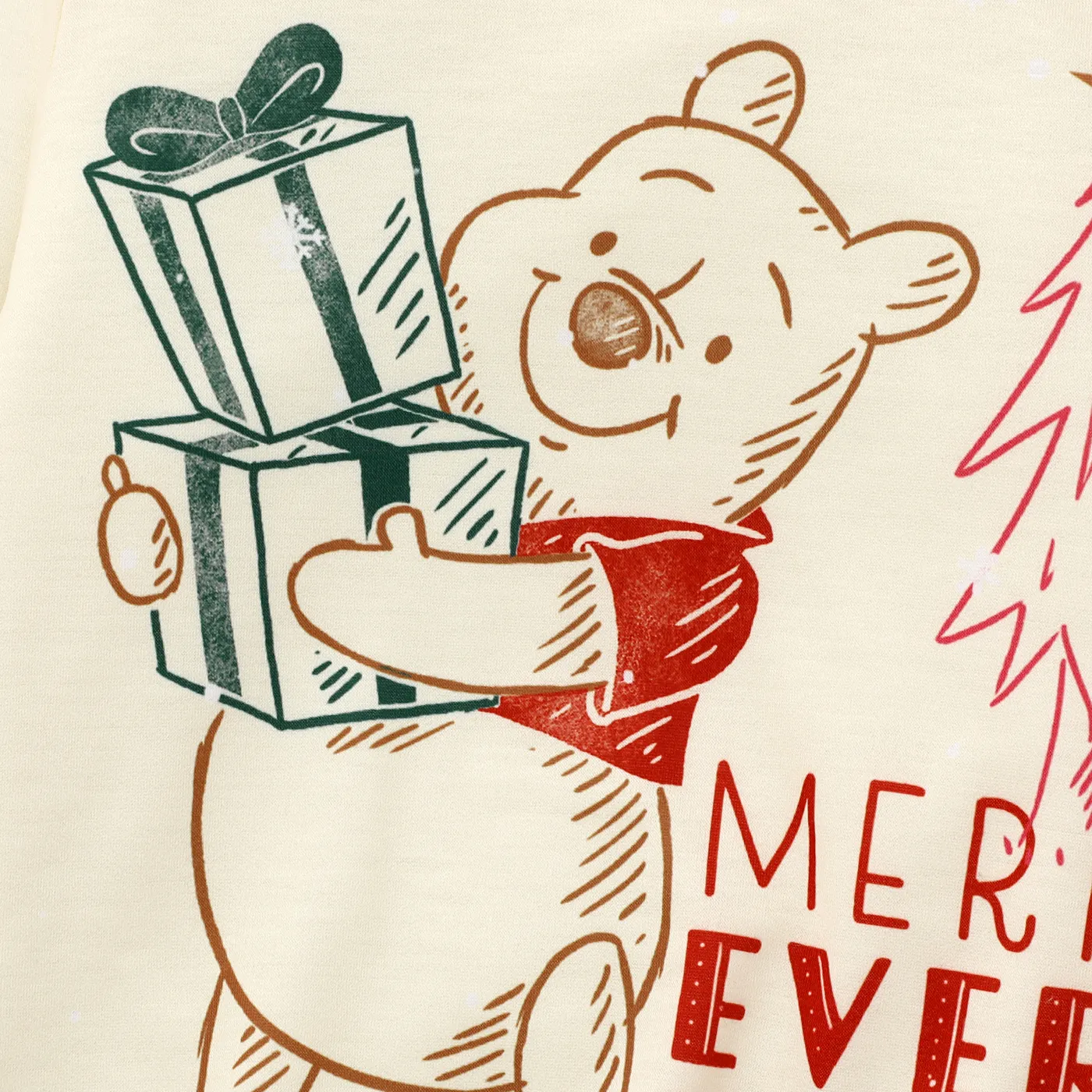Disney Winnie the Pooh Toddler Girl/Boy Christmas Pullover Top Apricot image 3