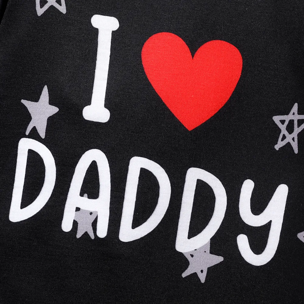 Baby Boy/Girl Love Heart and Letter Print All Over Stars Short-sleeve Romper big image 4