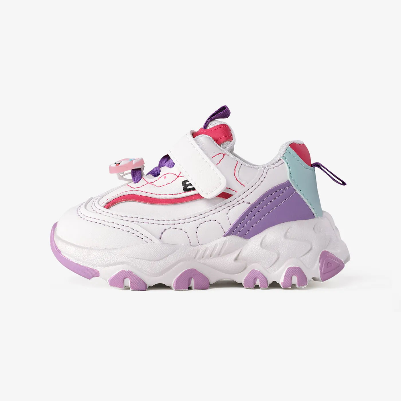 Toddler & Kids Panda/Rainbow Decor Velcro Sports Shoes Pink image 4