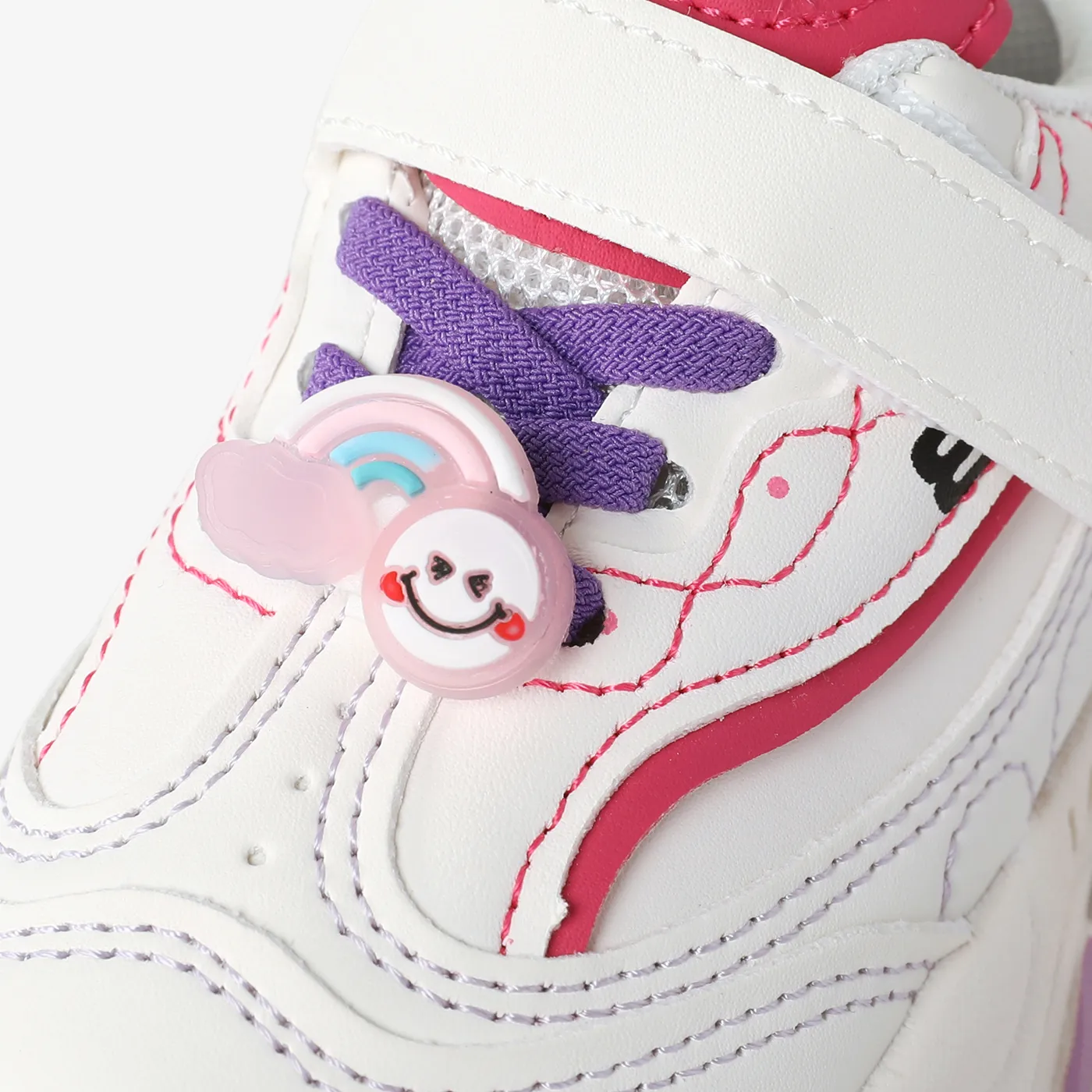 Toddler & Kids Panda/Rainbow Decor Velcro Sports Shoes Pink image 3