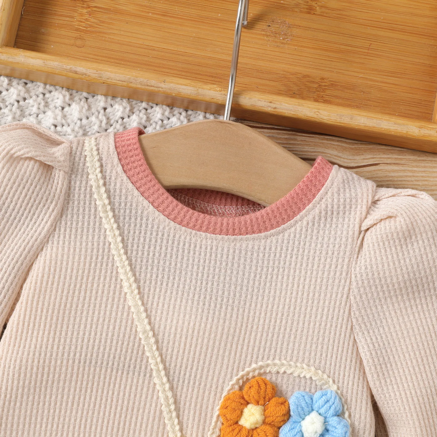 Girls'  Hyper-Tactile 3D Design Plants and Floral Pattern Childlike Dresses   image 3
