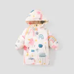Mädchen-Jacke mit kindlichem Kapuzenpullover im Design mit Sternenmuster  weiß