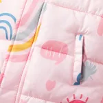 Kid Girl Childlike Hoodie Design Stars Pattern Winter Coat Pink image 4