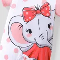 Baby Boy/Girl Cartoon Elephant Print Short-sleeve Jumpsuit  image 5
