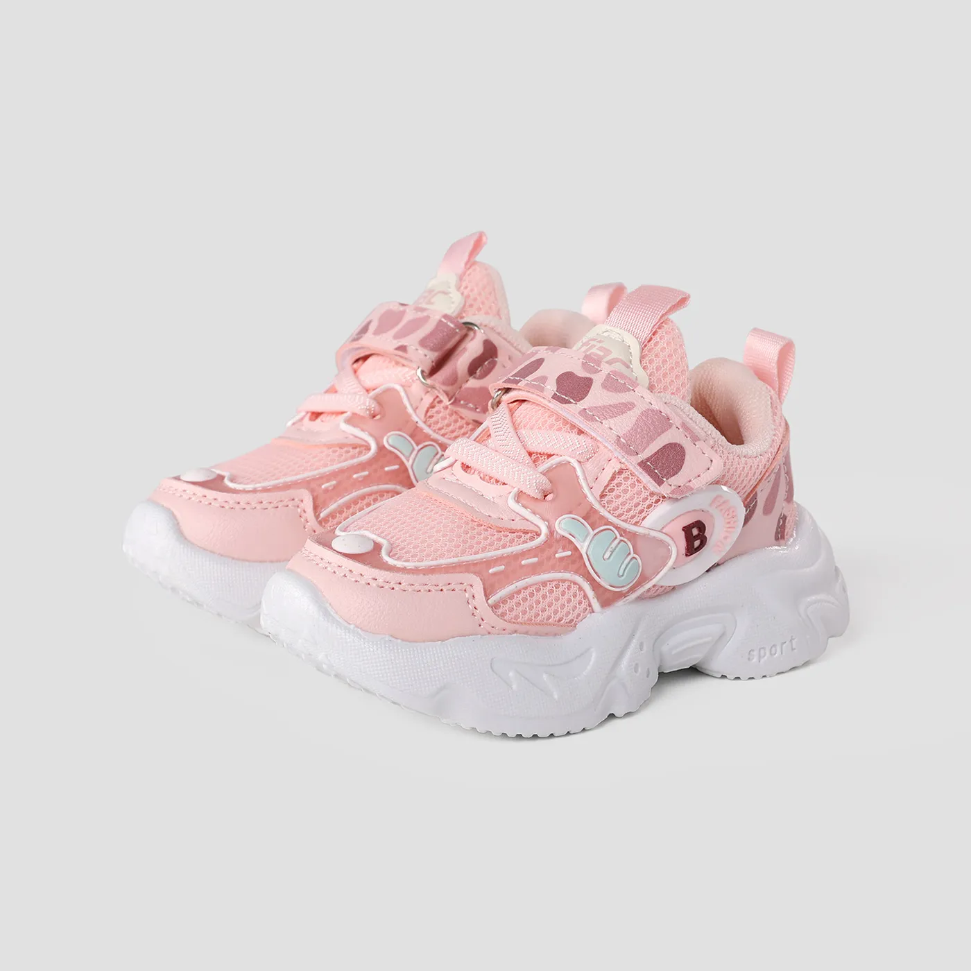 Toddler & Kids Cartoon Fingers Decor Velcro Sports Shoes