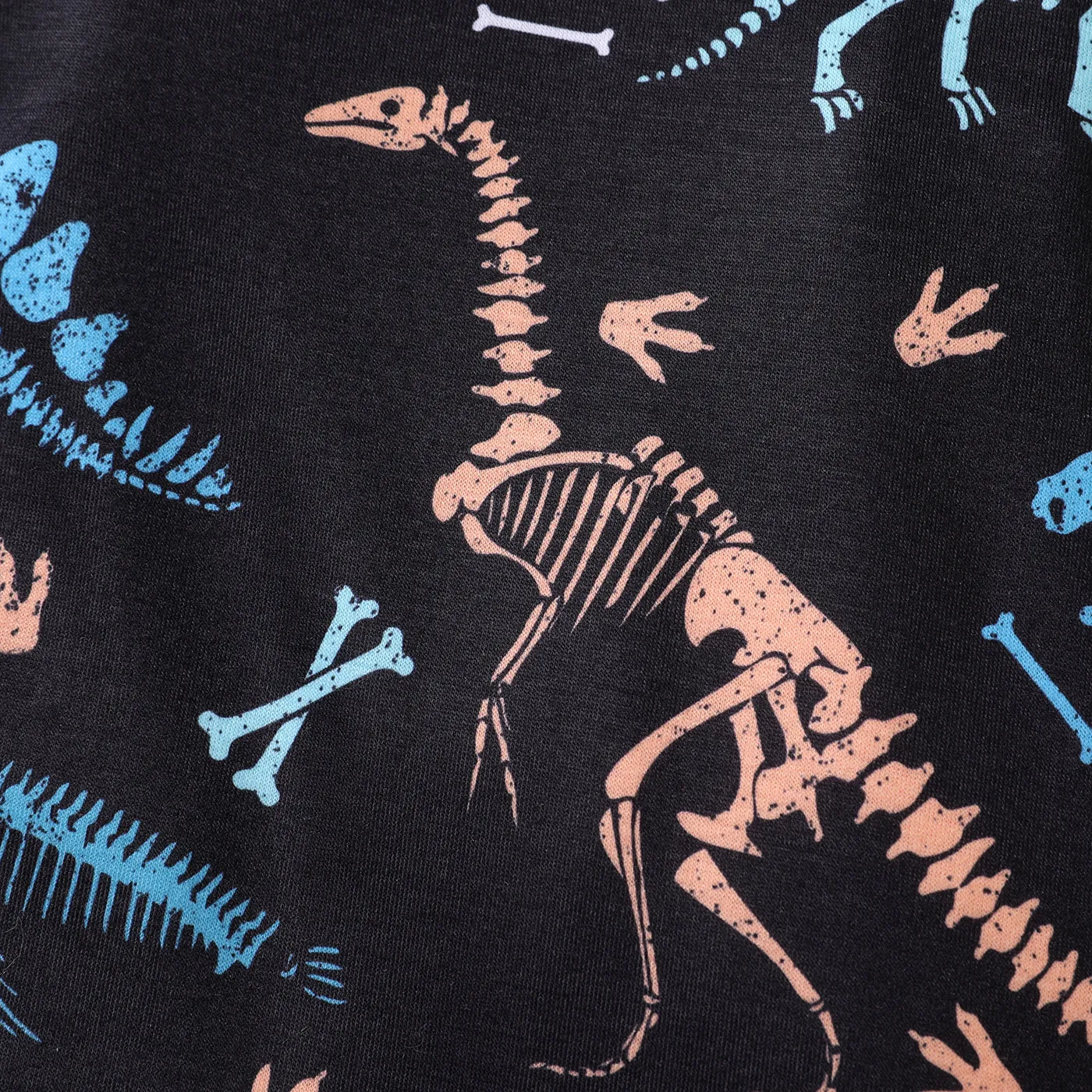 Baby Boy All Over Dinosaur Print Long-sleeve Jumpsuit Black image 4