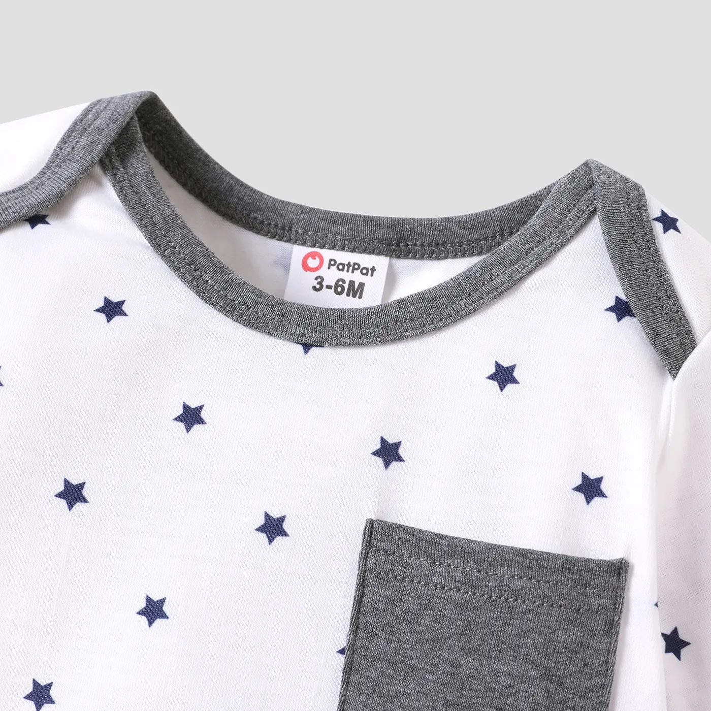 Baby Boy All Over Striped/Star Print Long-sleeve Jumpsuit  image 4