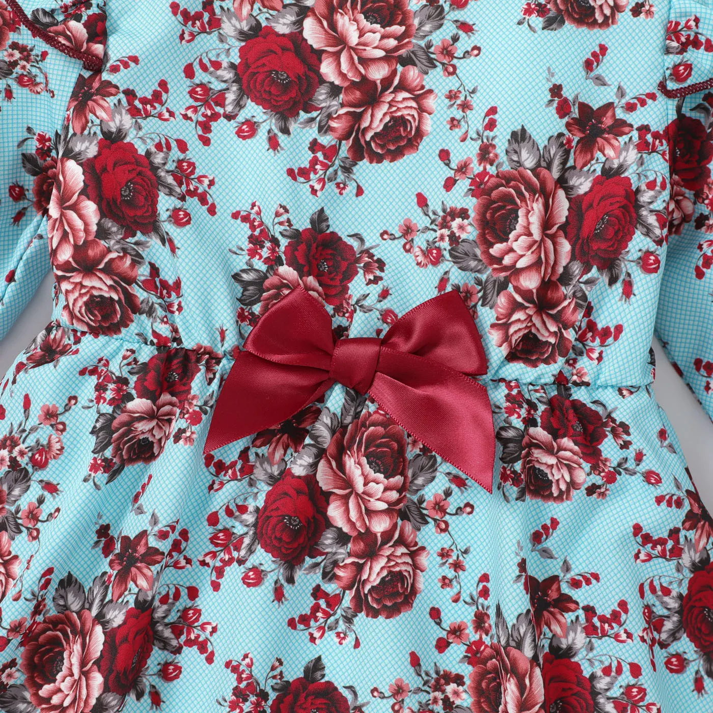 Toddler Girl Sweet Big Flower Pattern Flutter Sleeve Dress   image 5