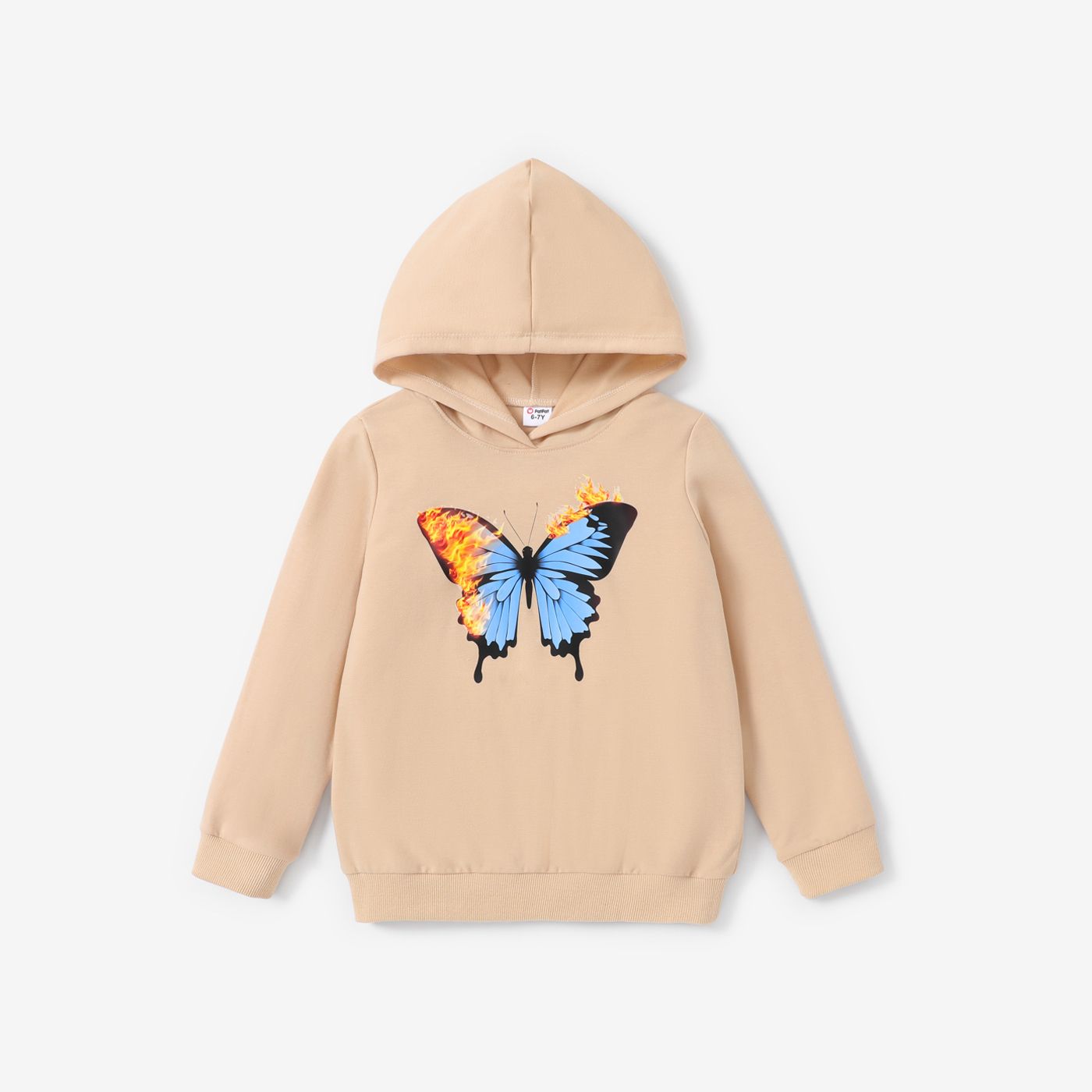 Kid Girl Butterfly Hooded Sweatshirt