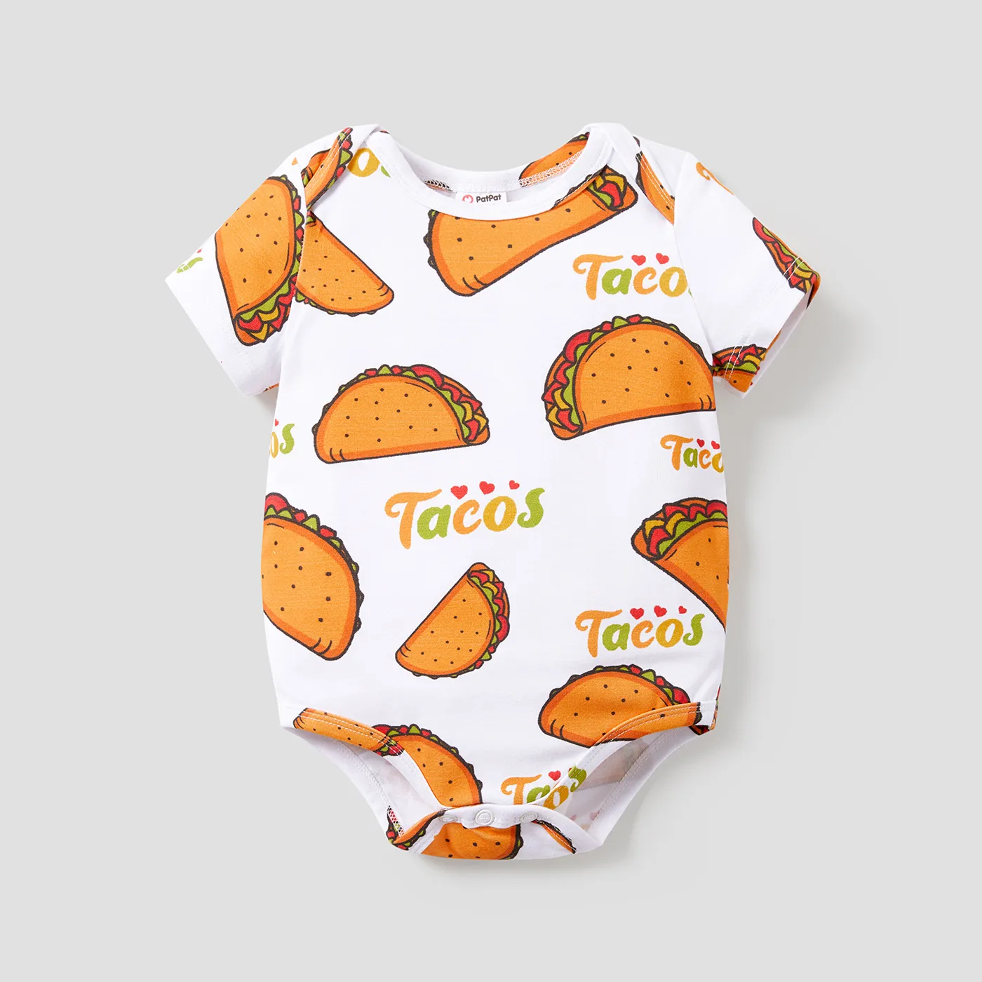 

Baby Boy/Girl Cotton Allover Food Print Romper