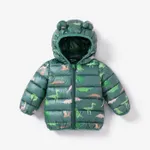 Baby/Toddler Boy Dinosaur Animal Pattern Winter Coat Dark Green
