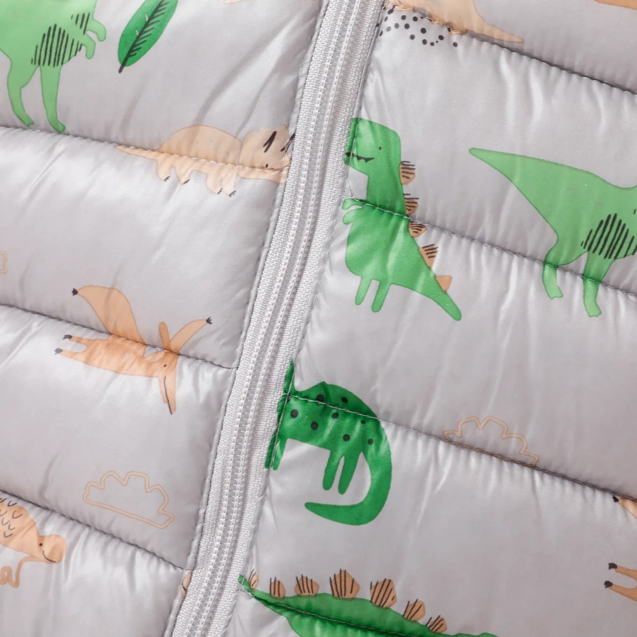 Boys' Casual Dinosaur Animal Pattern 3D Oreille à capuchon Top / Manteau Gris Clair big image 1