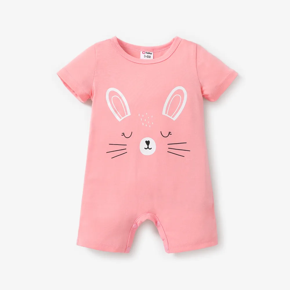 嬰兒 女 兔仔 童趣 短袖 連身衣  big image 1