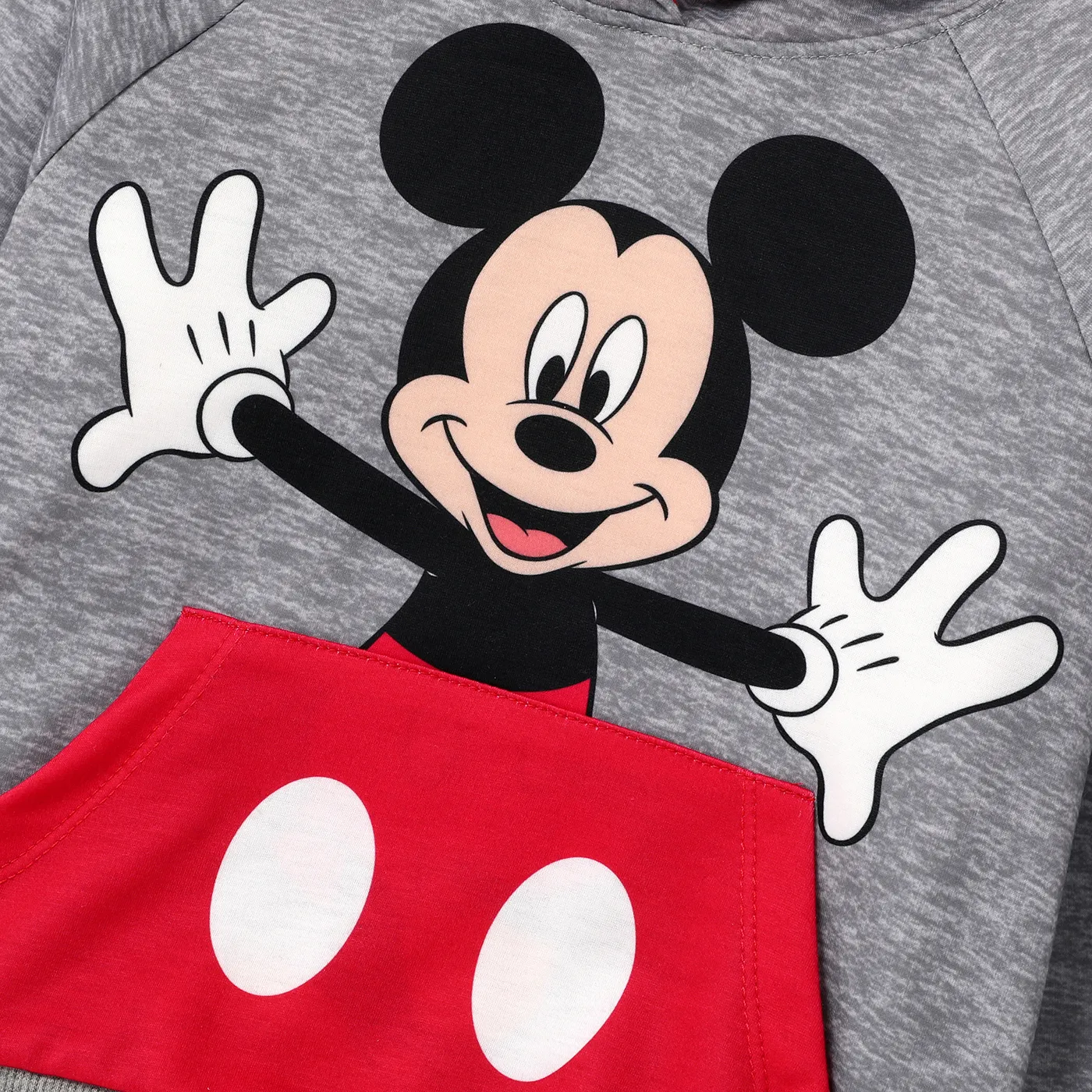 Disney Mickey and Friends Toddler Boys/Girls Character Stereo Ear Hoodies  Dark Grey image 2