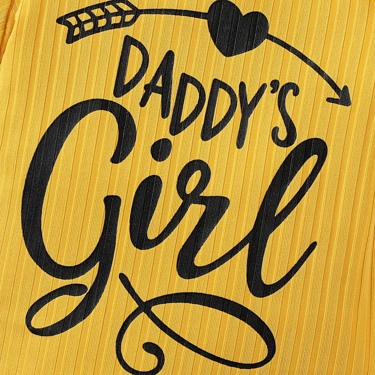 Baby Girl Letter Print Ribbed Ruffle Short-sleeve Romper Ginger big image 1