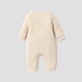 Baby Boy/Girl Solid Cable Knit Long-sleeve Jumpsuit  image 2