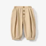 Baby Boy/Girl Casual Solid Loose Fit Pants Khaki