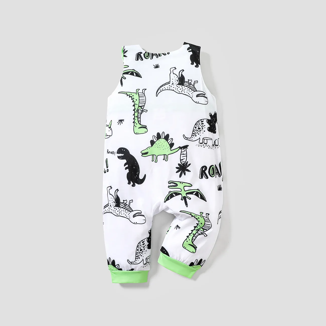 1pc Baby Boy casual Animal & Dinosaur Jumpsuits Color block big image 1