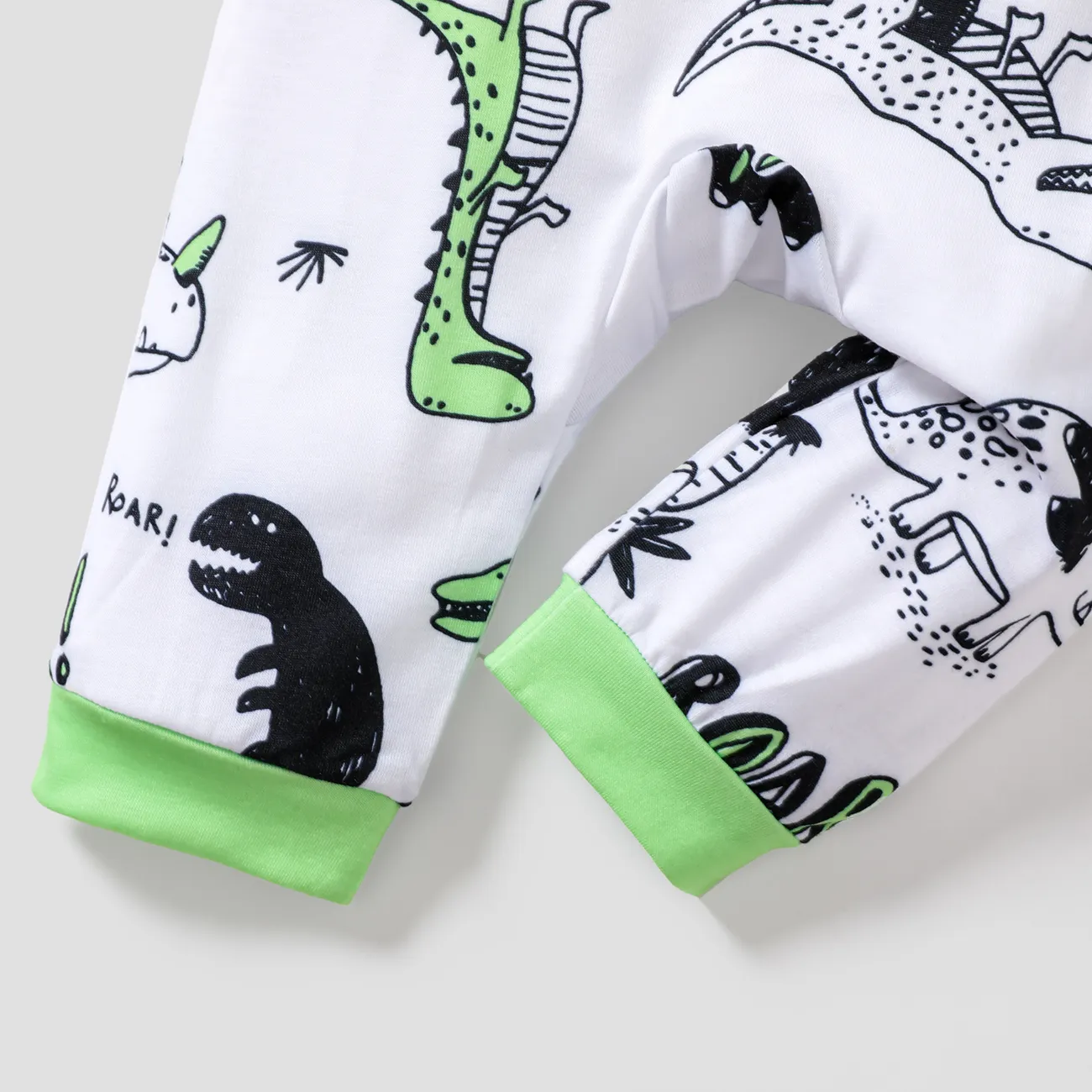 1pc Baby Boy casual Animal & Dinosaur Jumpsuits Color block big image 1