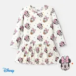 Disney Mickey and Friends Toddler Girl Polka Dot/Stripe Digital Print Dress Apricot